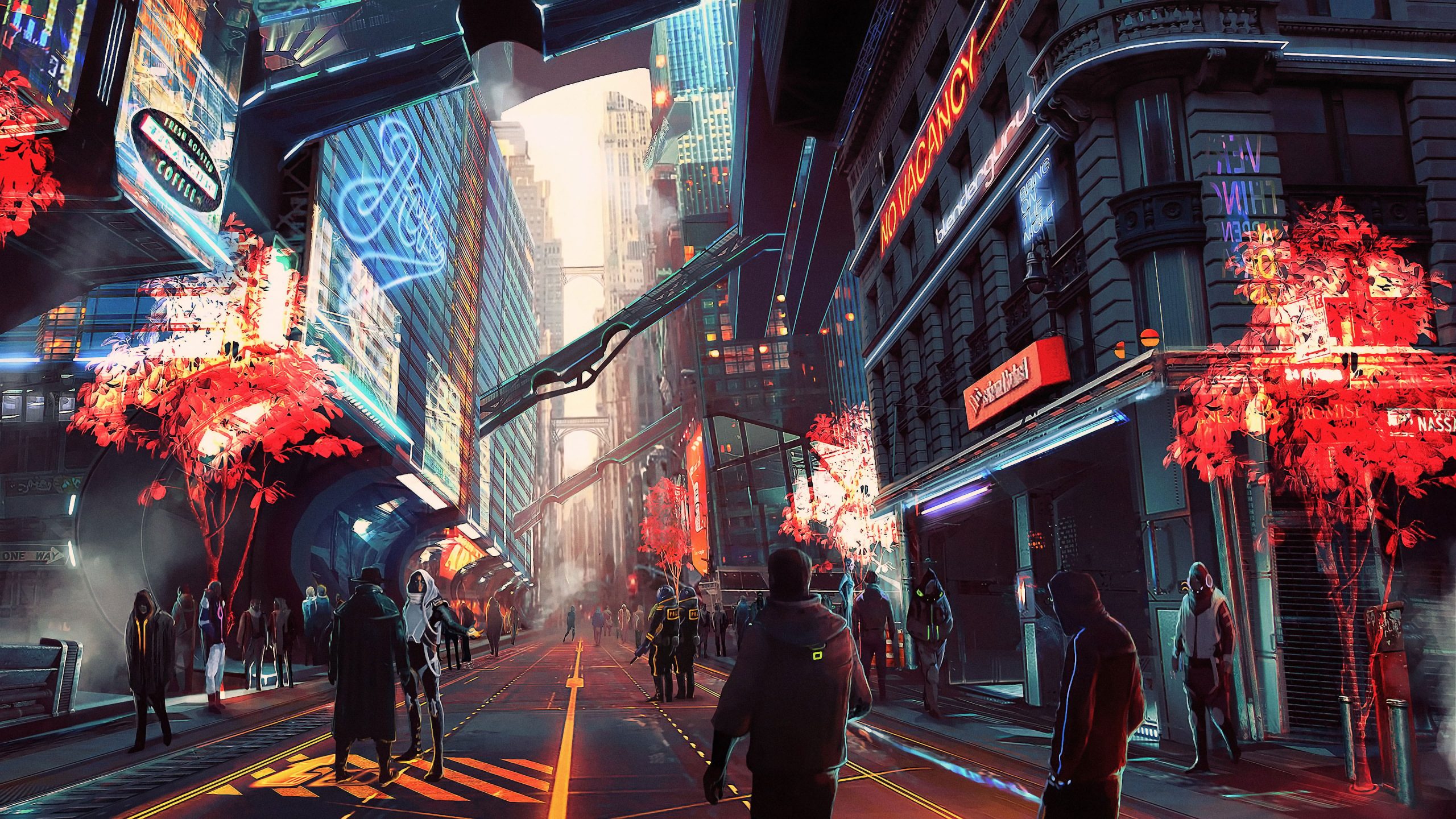 Wallpaper Artwork, Futuristic City, Cyberpunk