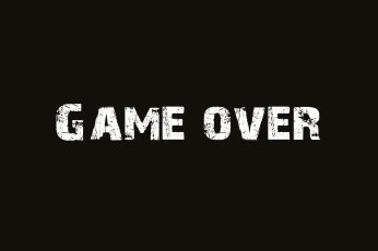 Wallpaper Black Background With Game Over Text Overlay