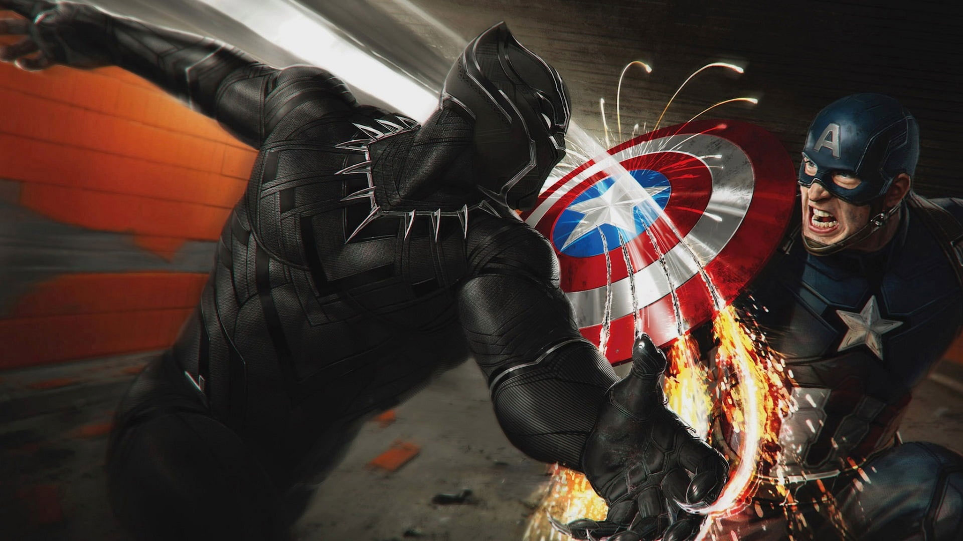 Wallpaper Captain America, Marvel Black Panther