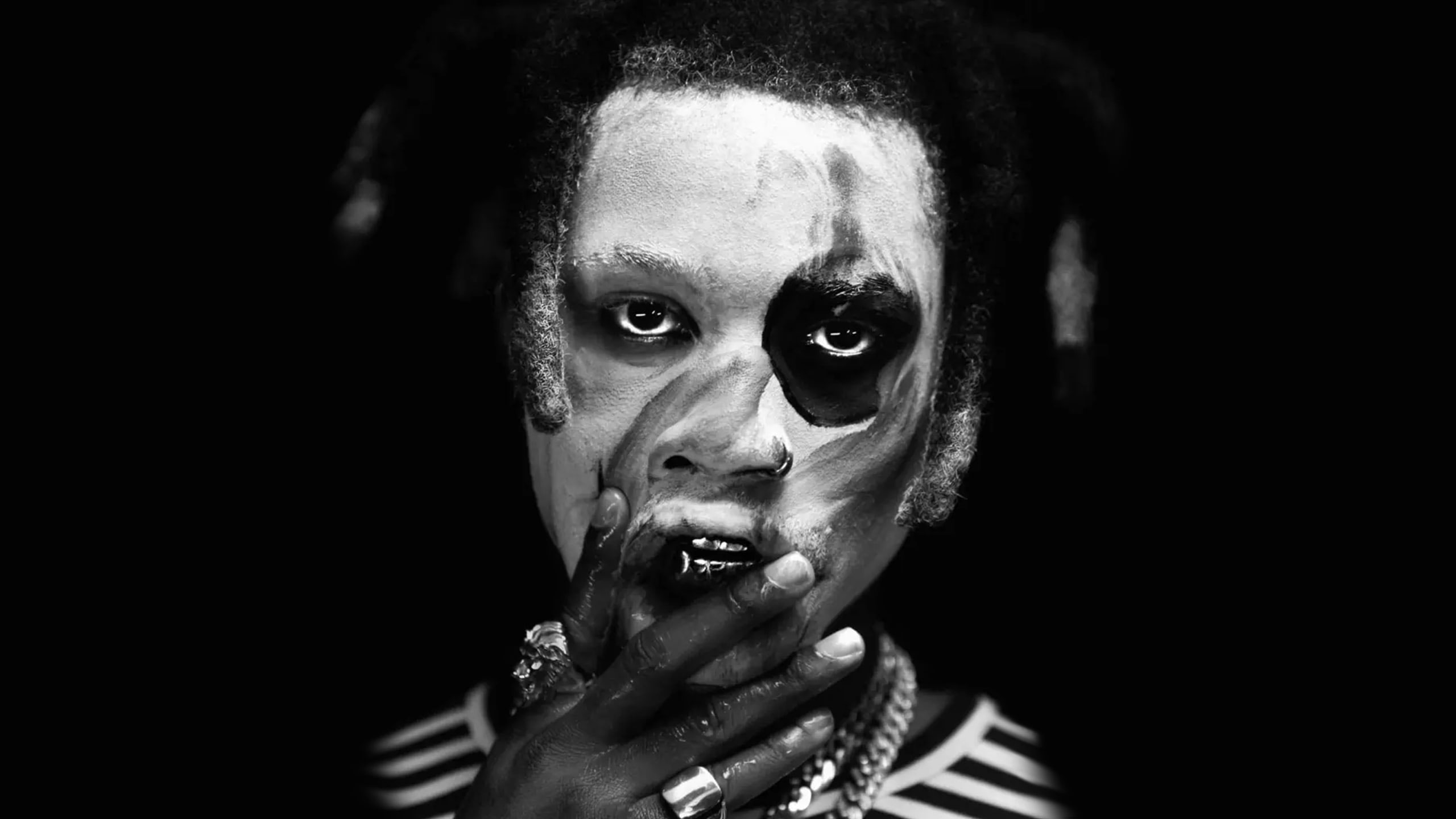 Wallpaper Grayscale Photo Of Man, Denzel Curry, Music