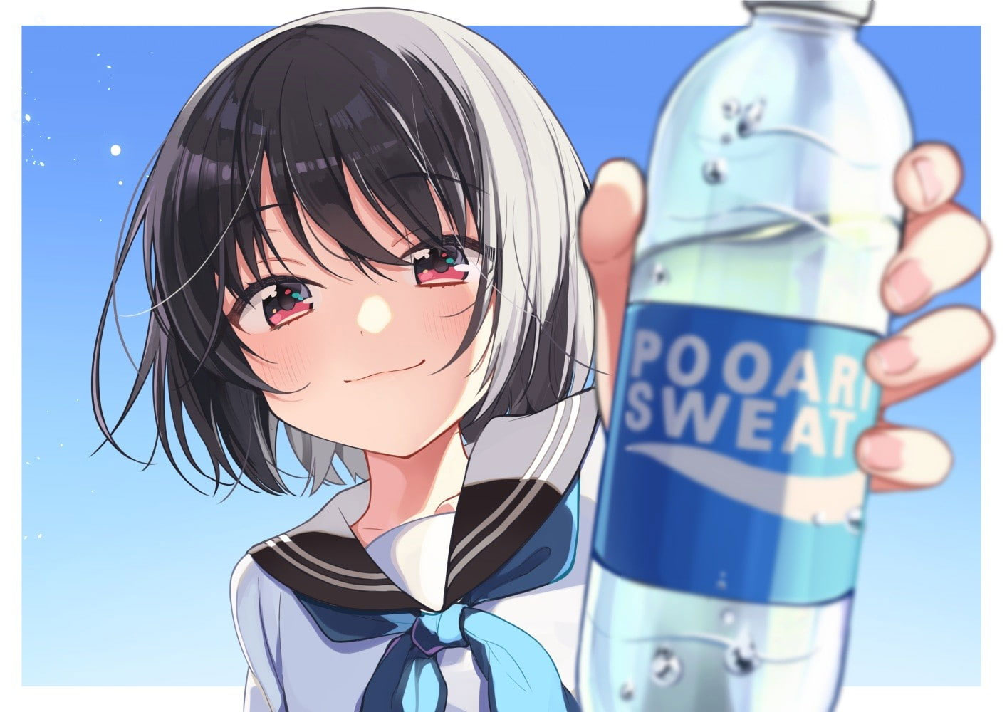Wallpaper Lofi Anime Girls, School Uniform, Water
