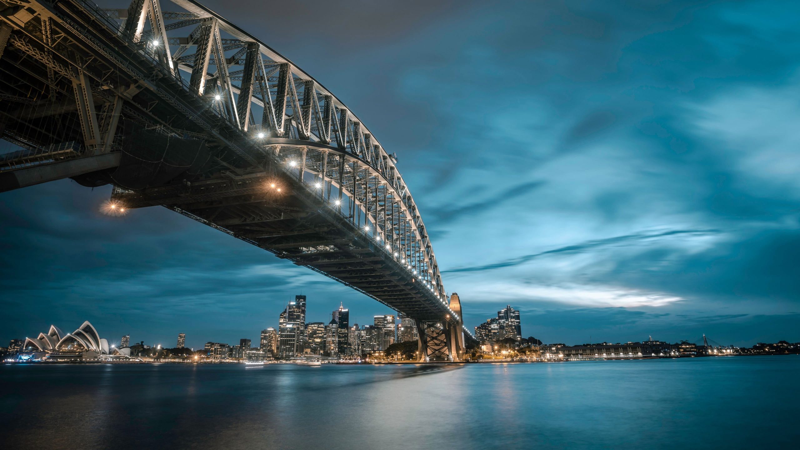 Wallpaper Sydney Harbor Bridge Sydney Ausralia Skyline
