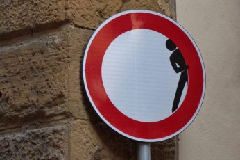 Wallpaper Symbol, Street In Florence, Italy, Stopsign