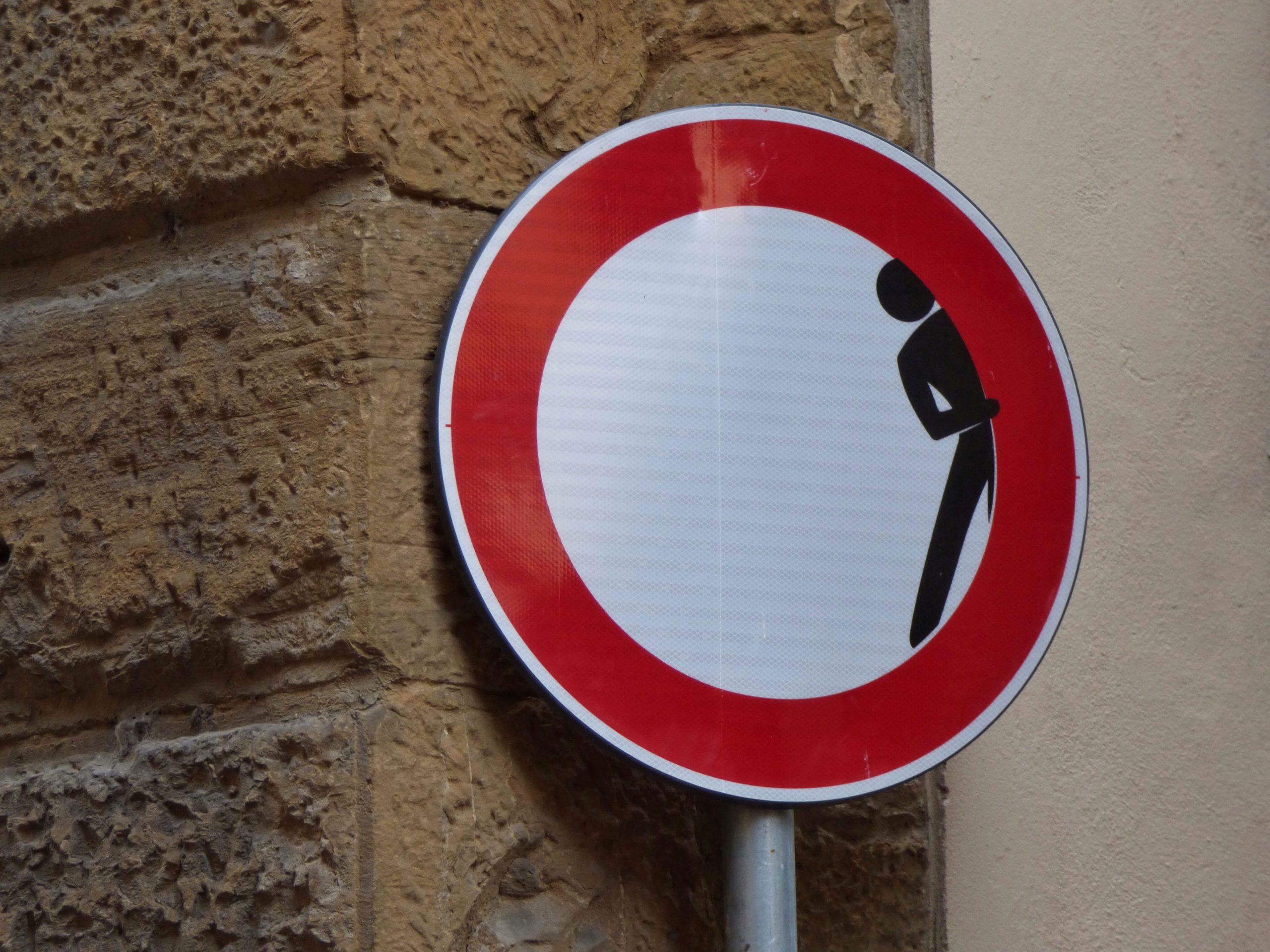 Wallpaper Symbol, Street In Florence, Italy, Stopsign