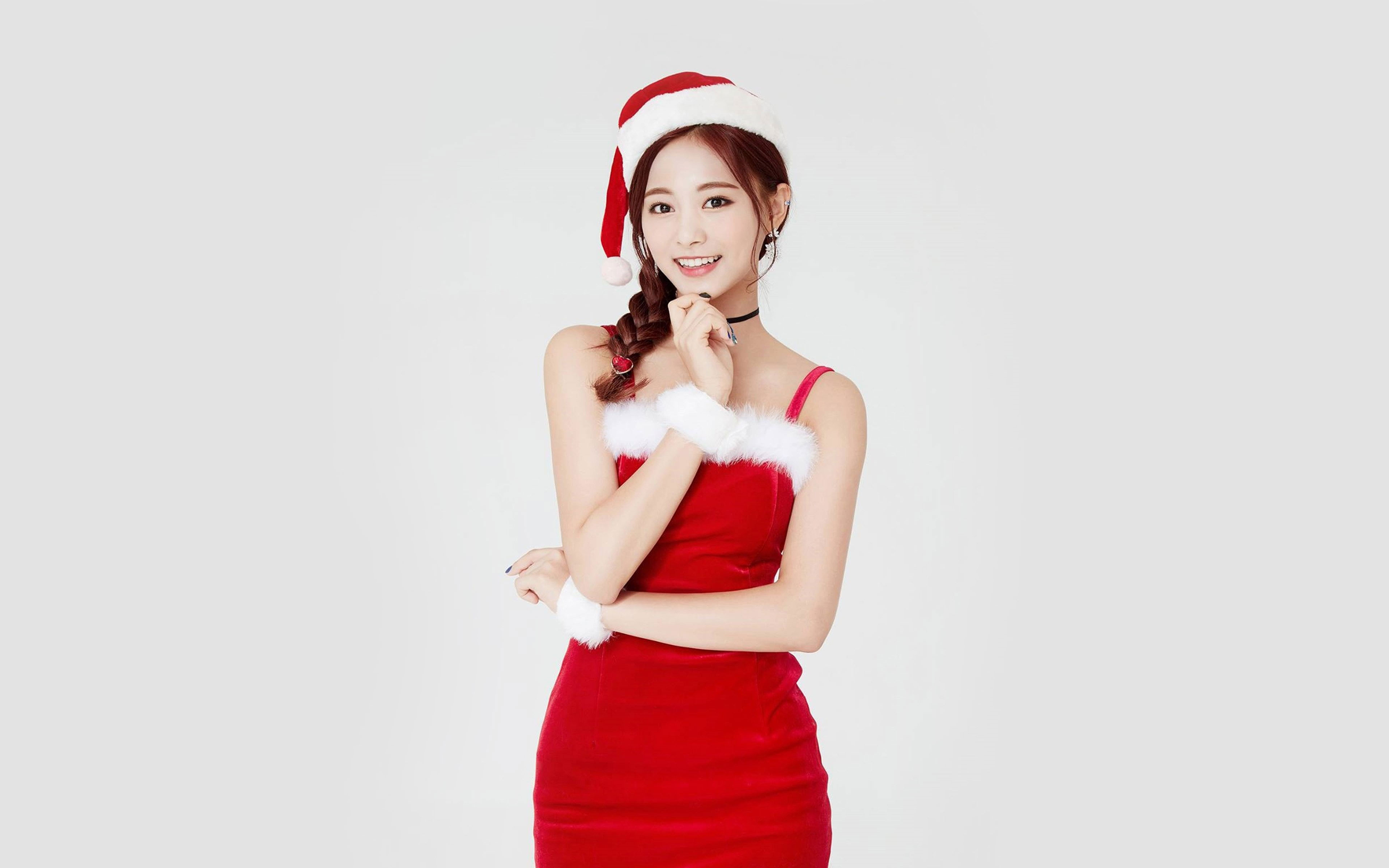 Wallpaper Twice, Tzuyu, Girl, Christmas, Kpop, Christmas, Girly