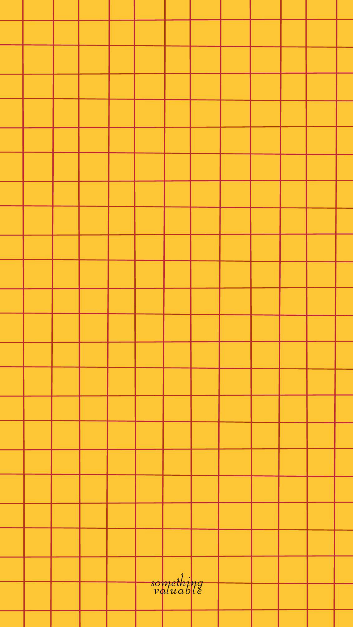 Yellow Aesthetic Grid Wallpaper