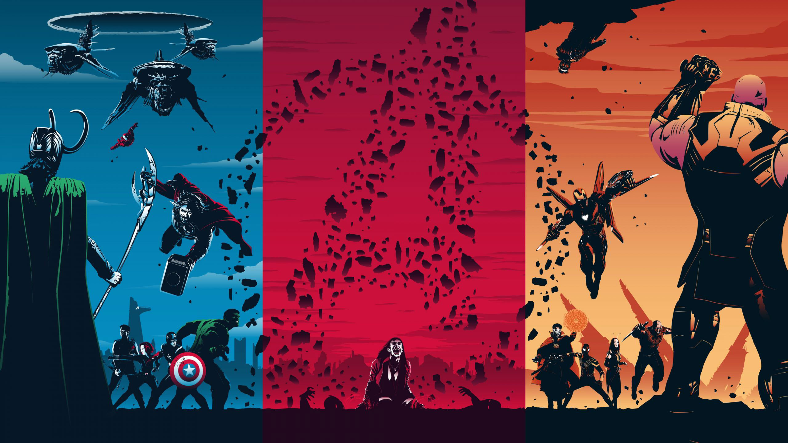 Avengers trilogy poster wallpaper