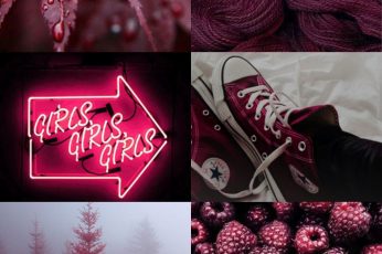 Maroon Aesthetic Wallpaper Collage