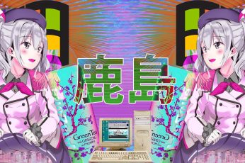 Vaporwave Retro Anime Aesthetic Desktop Wallpaper