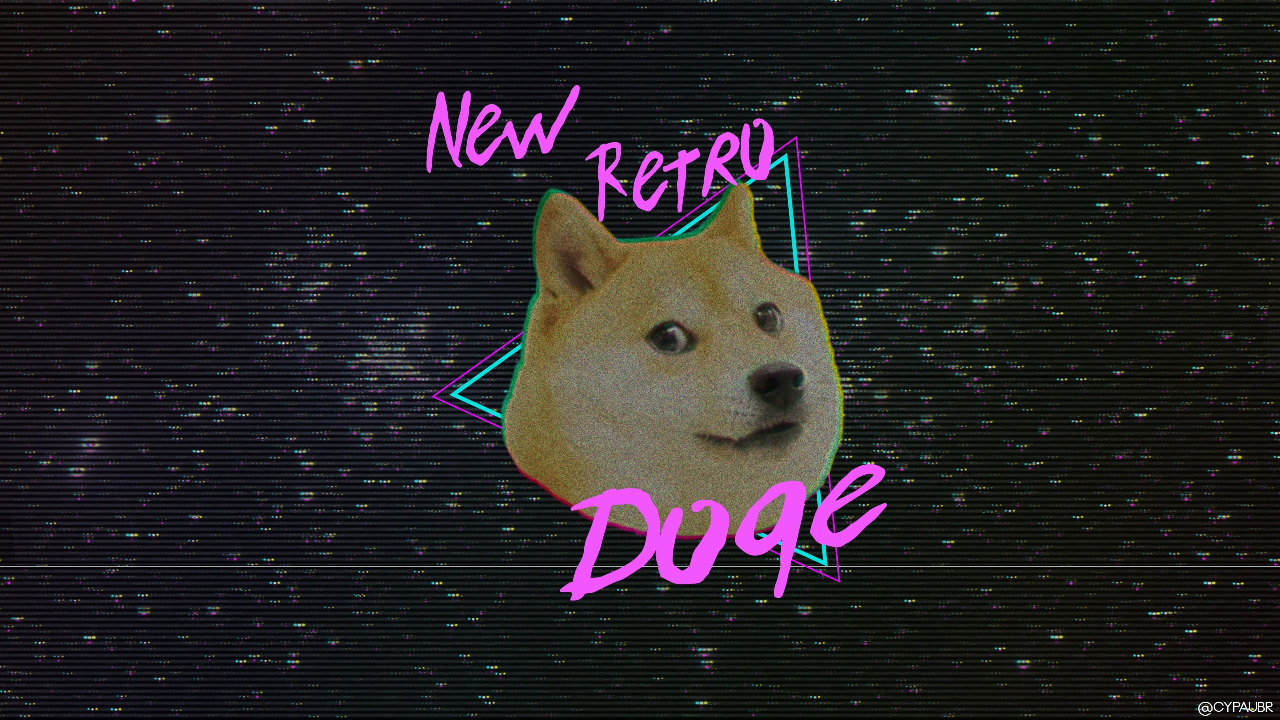 Wallpaper Adult Brown Shiba Inu With Text Overlay, Doge