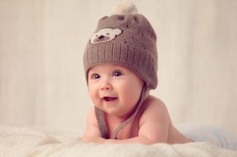 Wallpaper Babys Gray And White Knit Cap, Child, Face