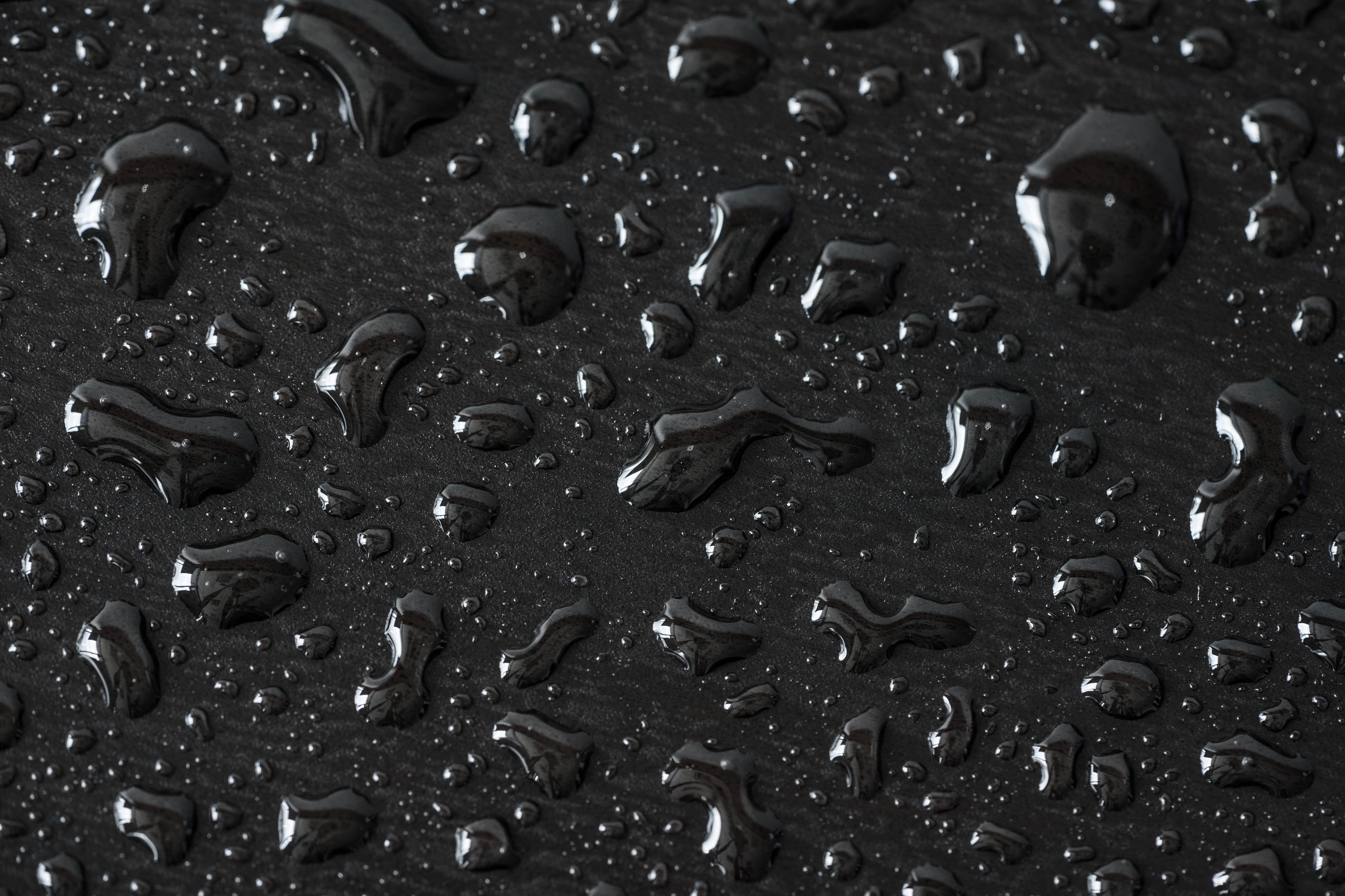 Wallpaper Black Water Drops Abstract Background Pattern, Dark, Dark