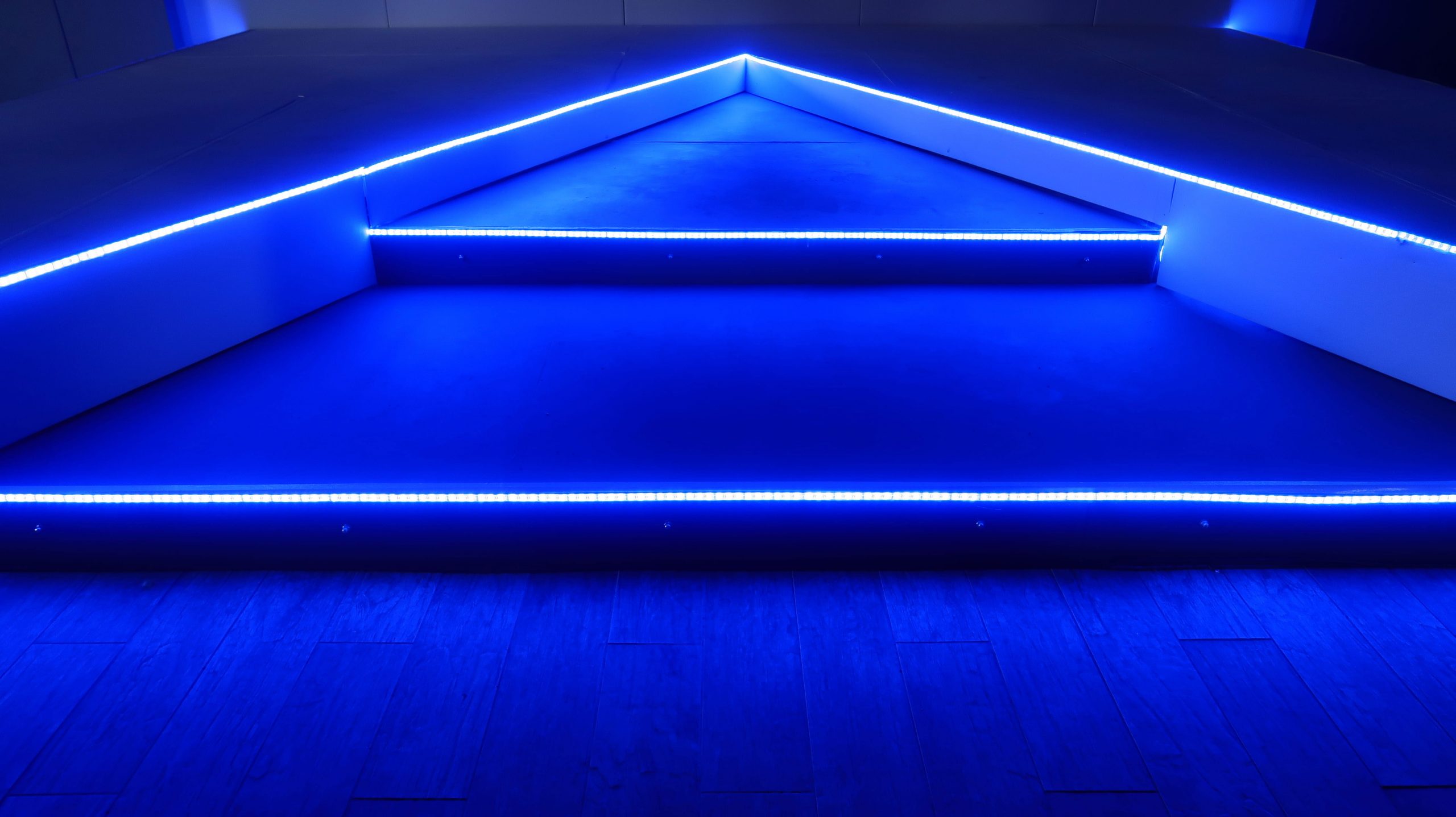 Wallpaper Blue Led Strip, Blue Neon Lights, Abstract
