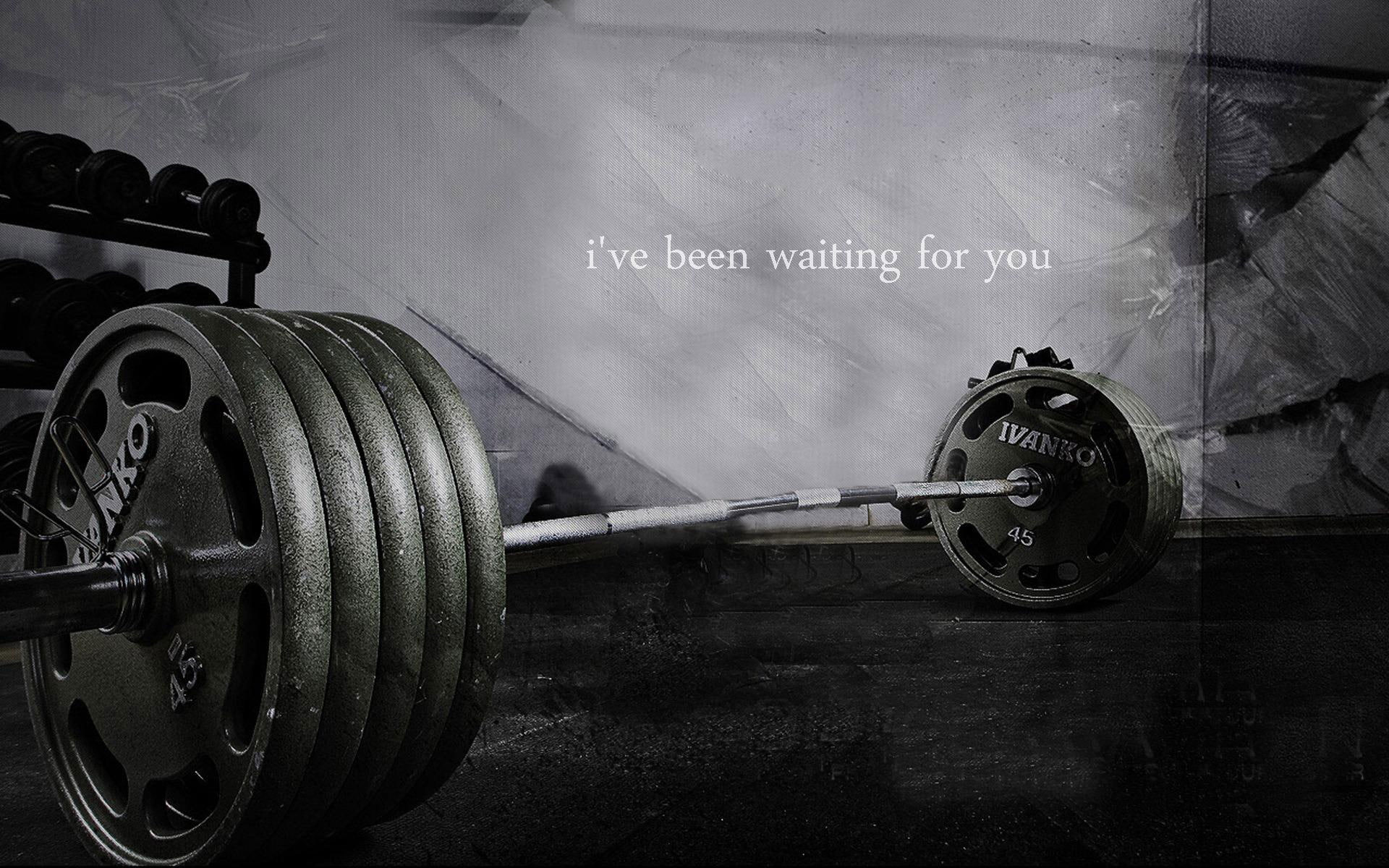 Wallpaper Bodybuilding Quote, I've been waiting for you