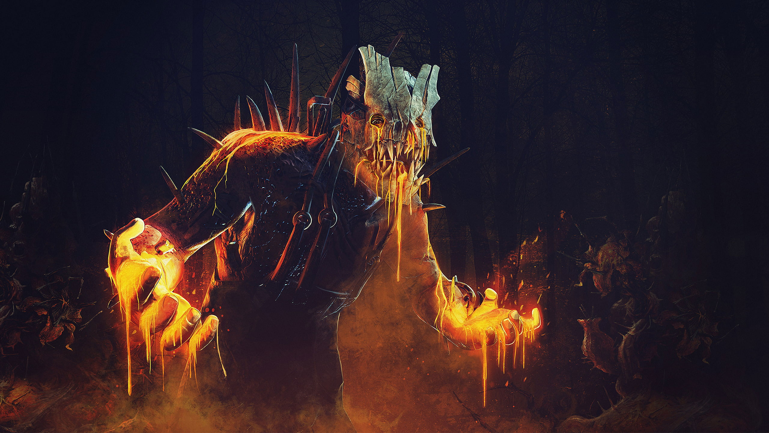 Wallpaper Dead By Daylight, Trapper, Video Games, Burning