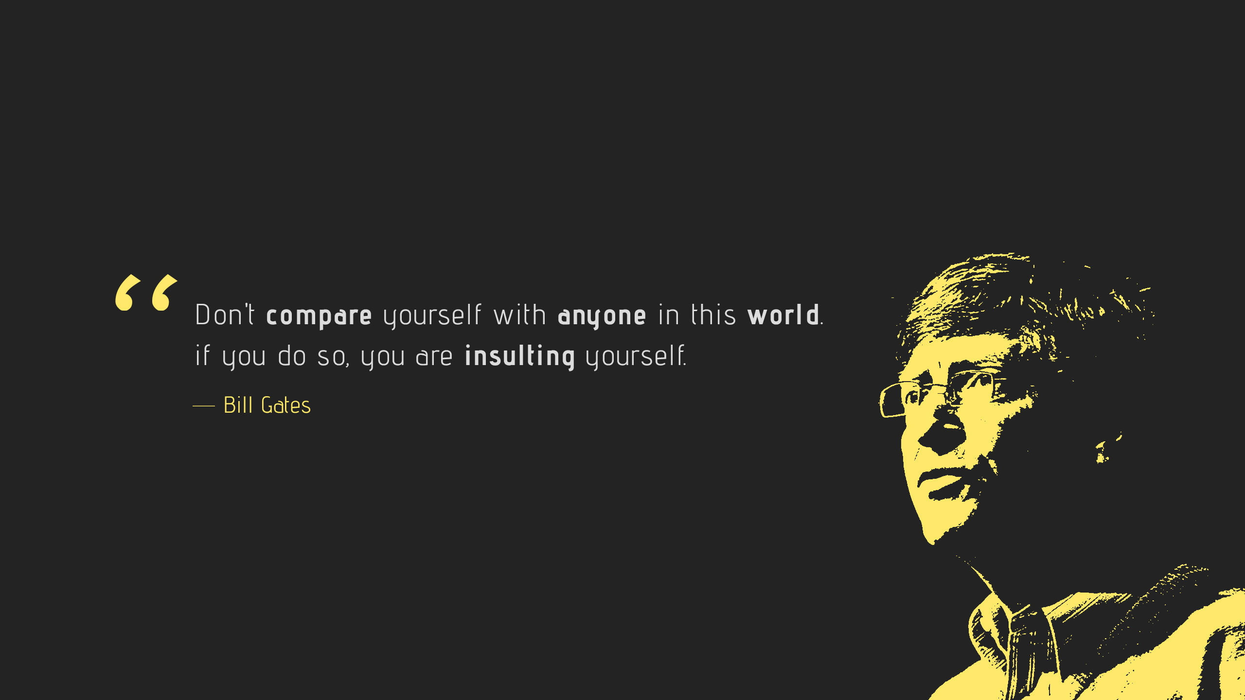 Wallpaper Dont Compare, Insulting Yourself, Popular Quotes