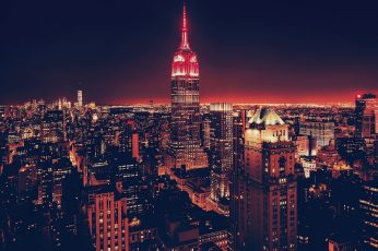 Wallpaper Empire State Building, Cityscape, Usa, Night