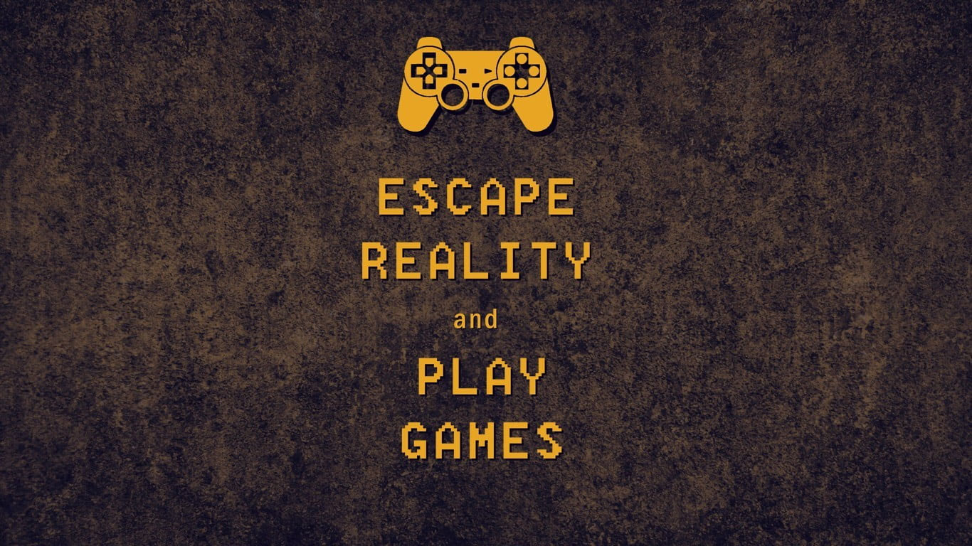 Wallpaper Escape Reality And Play Games Text, Typography