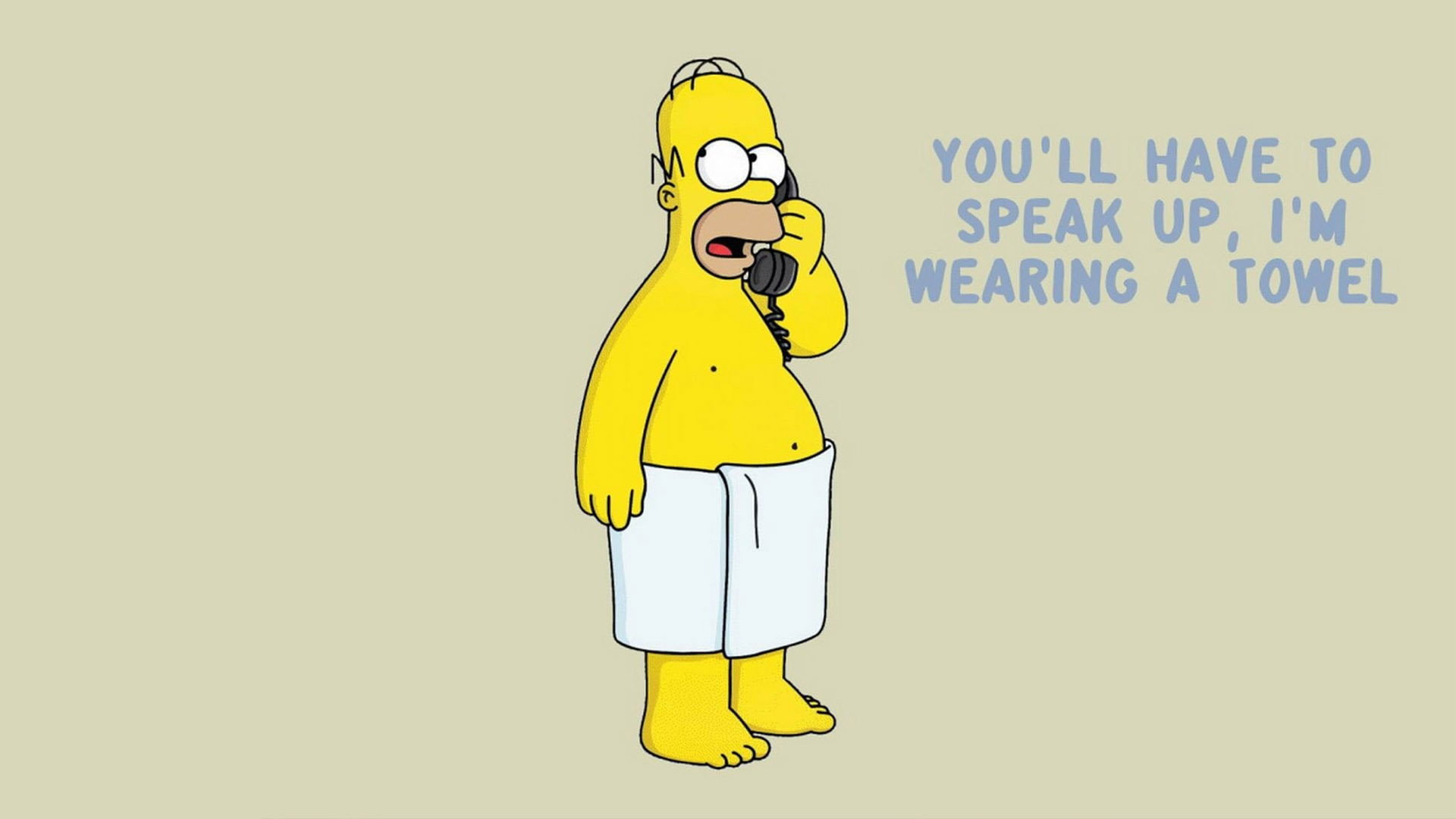 Wallpaper Funny Homer Simpson Towel The Simpsons