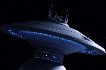 Wallpaper Gray Space Ship Digital Wallpaper, Star Trek