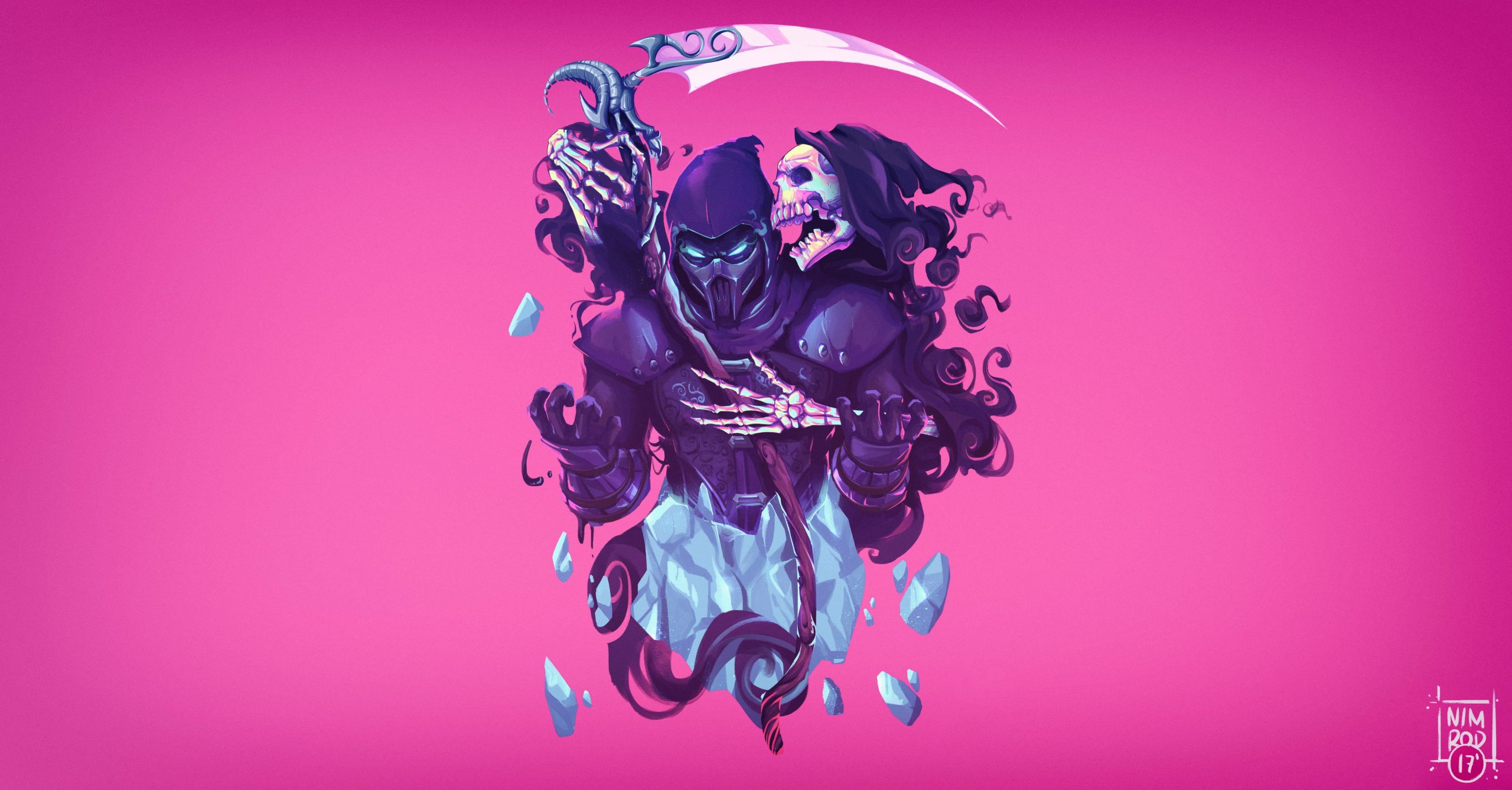 Wallpaper Grim Reaper Illustration, Artwork, Video Game