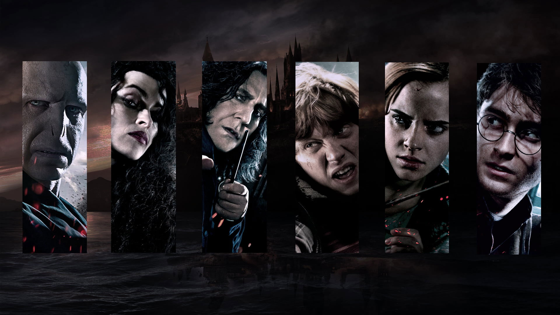Wallpaper Harry Potter Characters Collage, Movies