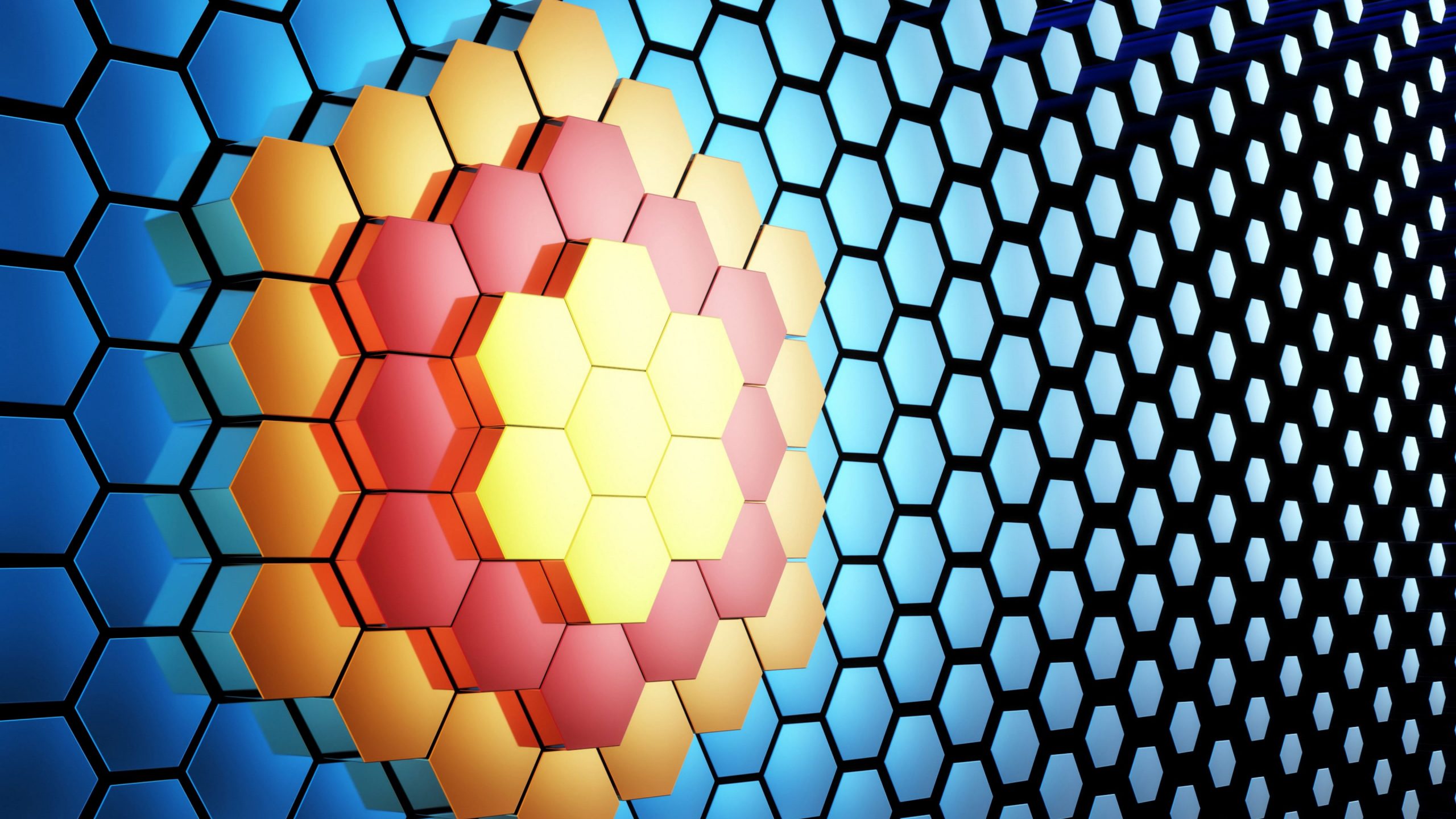 Wallpaper Honeycomb, 3d, Pattern, Hexagon, Abstraction