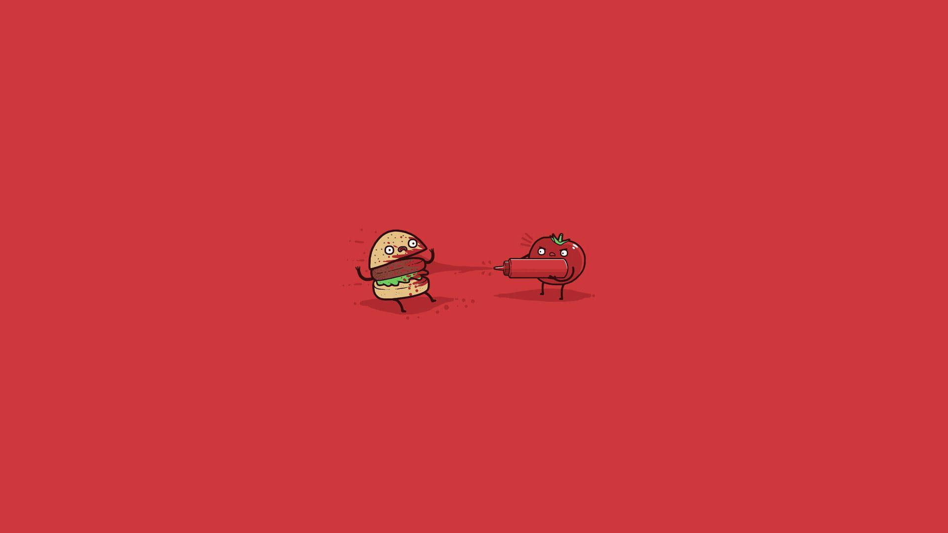 Wallpaper Ketchup, Cartoon Character, Funny