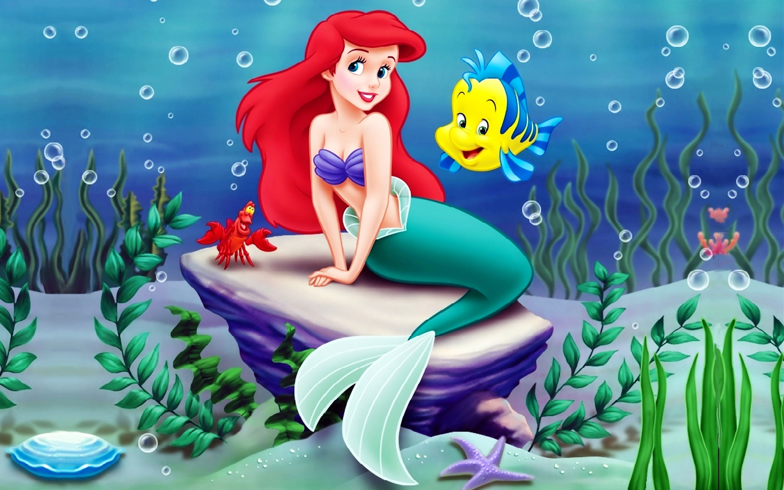 Wallpaper Little Mermaid Ariel, Disney, Funny, Happy Faces
