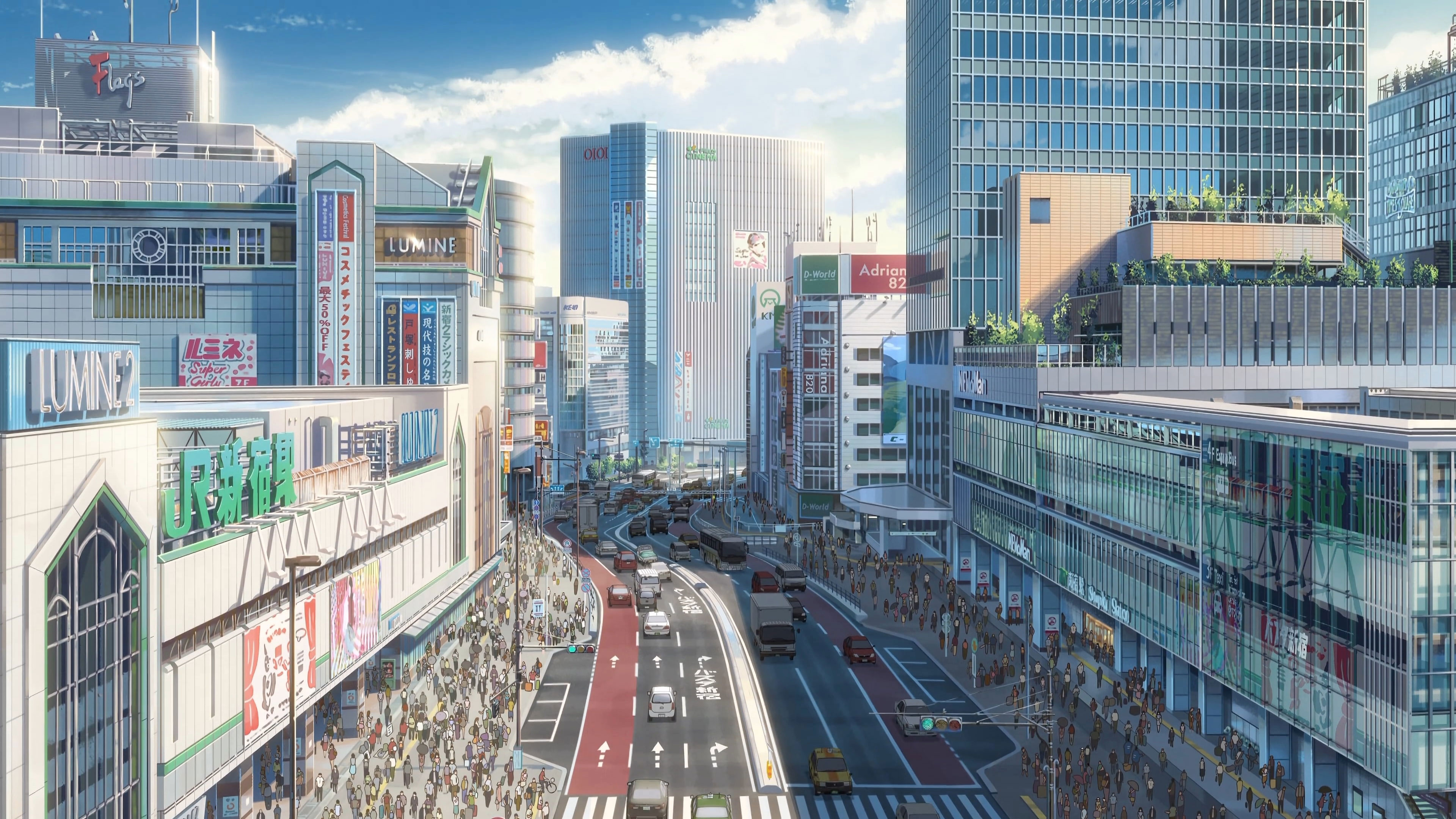 Wallpaper Makoto Shinkai, Kimi No Na Wa, anime, City