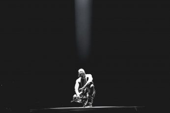 Wallpaper Man Crouching At Dimmed Light, Yeezus, Kanye West