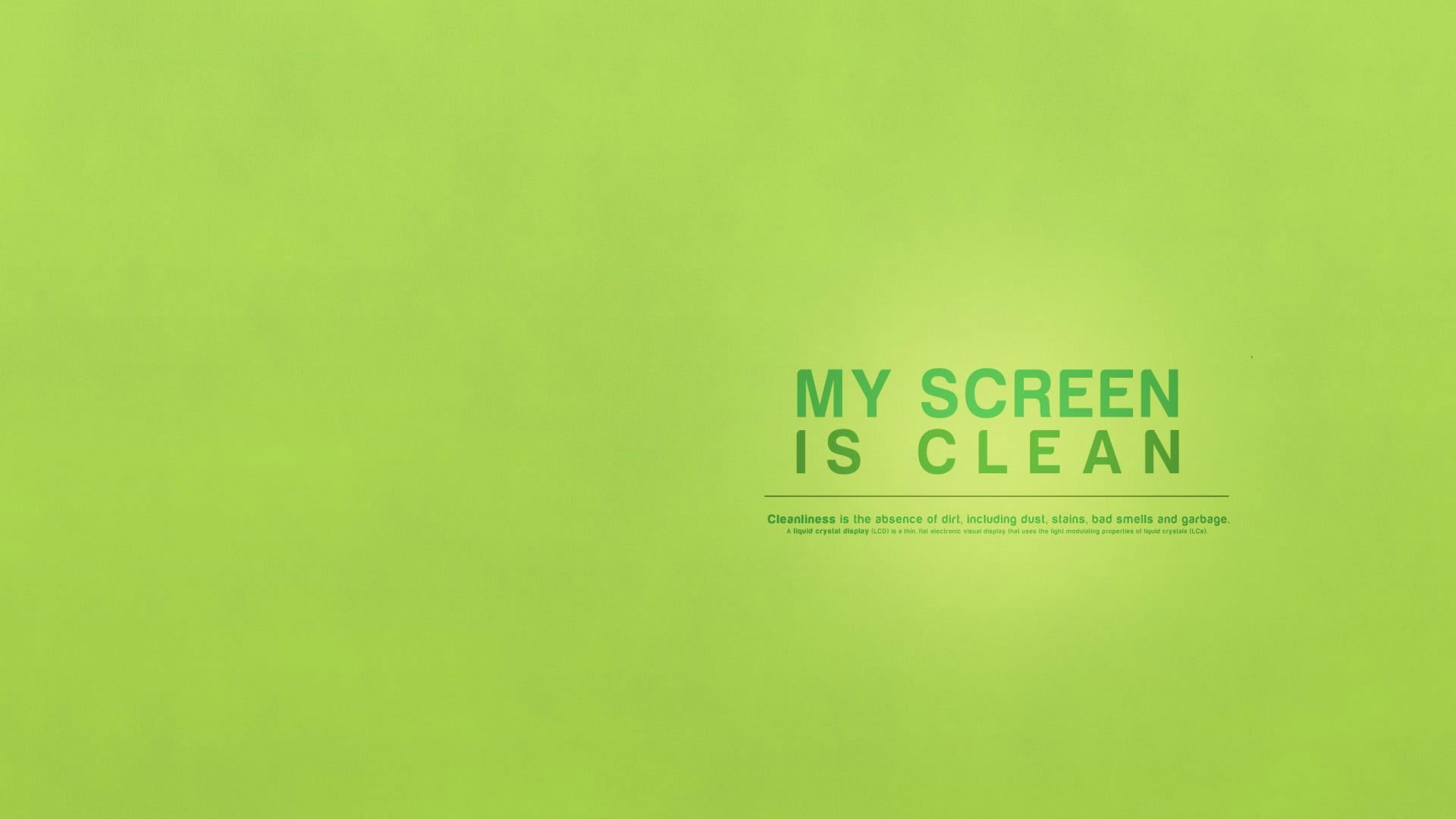 Wallpaper My Screen Is Clean Poster, Minimalism, Simple