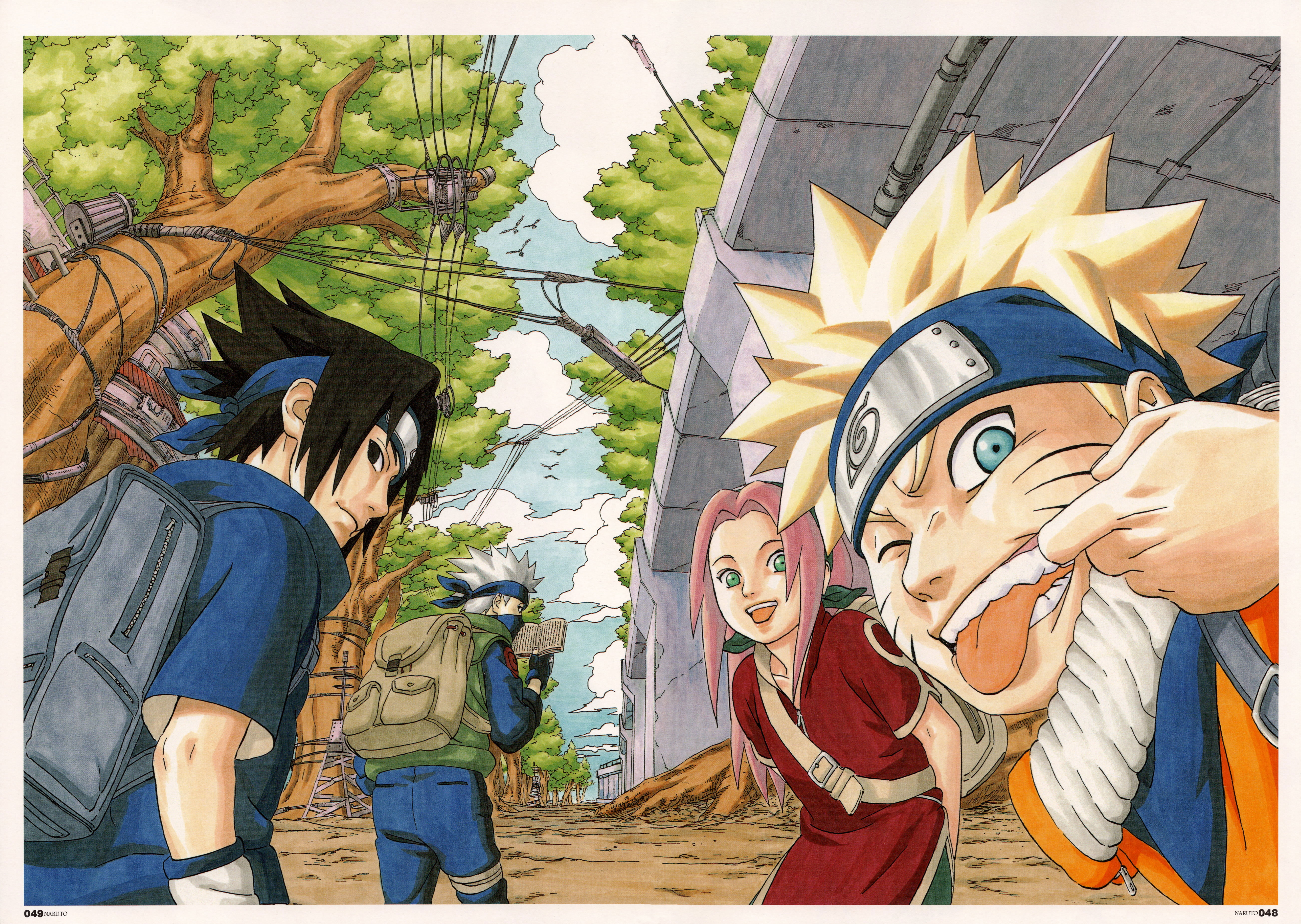 Wallpaper Naruto Team 7 Digital, Naruto Shippuden, Naruto, Anime