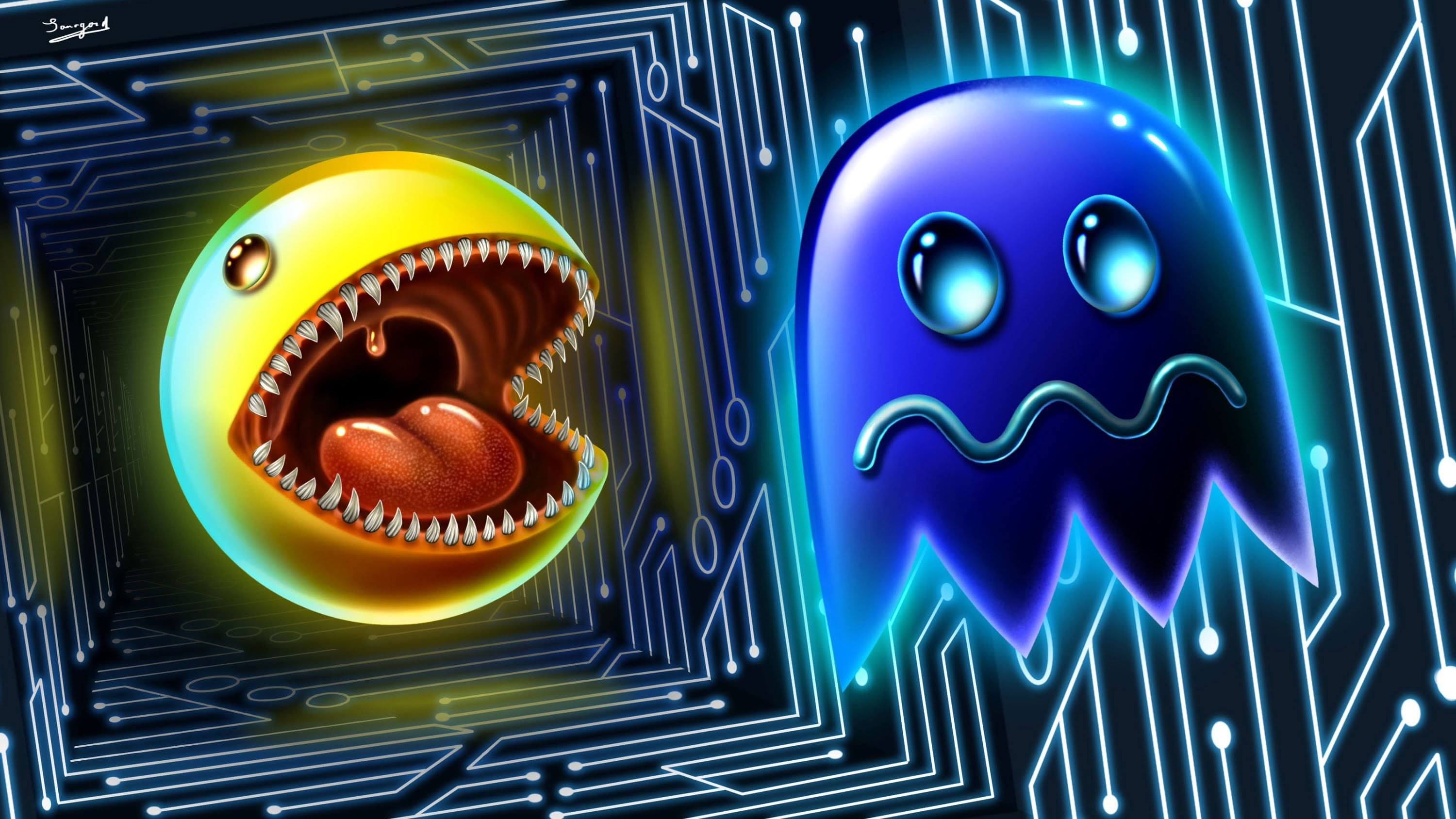 Another Awesome PacMan iOS 4 iPhone 4 Wallpaper Download
