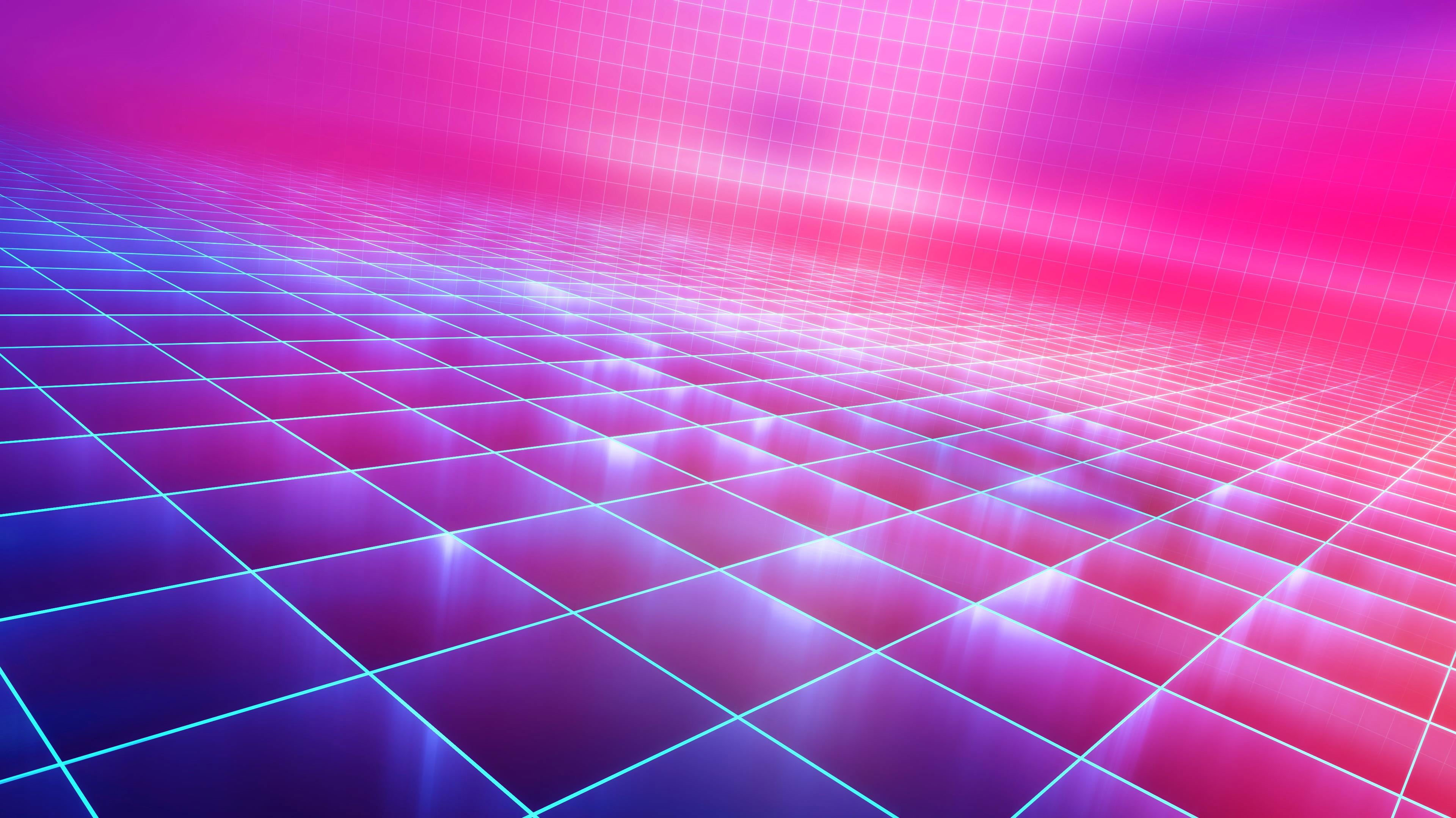 Wallpaper Pattern, Purple, Pink, Grid, Magenta, Synthwave, grid, Neon