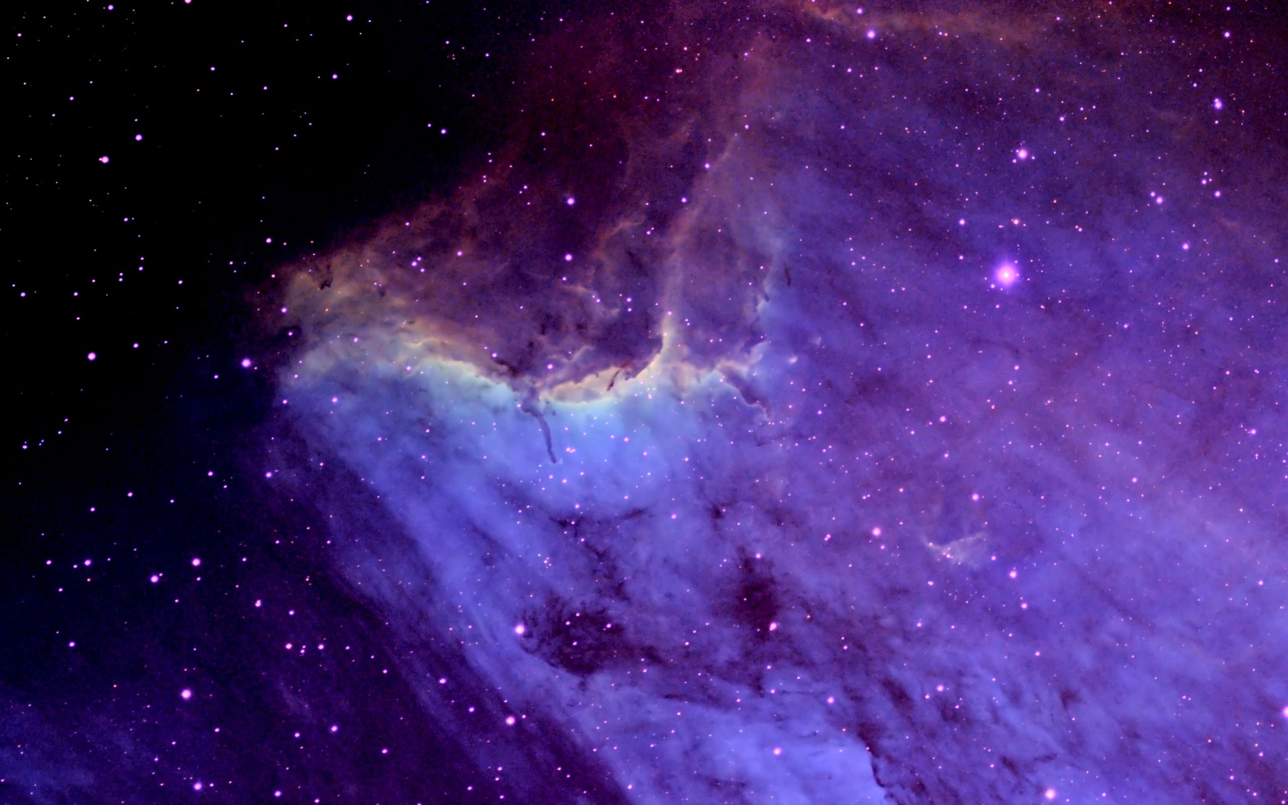 Wallpaper Pelican Nebula 4k, Purple And Black Galaxy