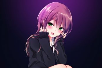 Wallpaper Purple Hair Cute Girl 2017 Anime Poster 4k Ultra