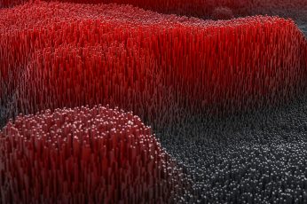 Wallpaper Red And Brown Fringe Textile, Abstract, 3d