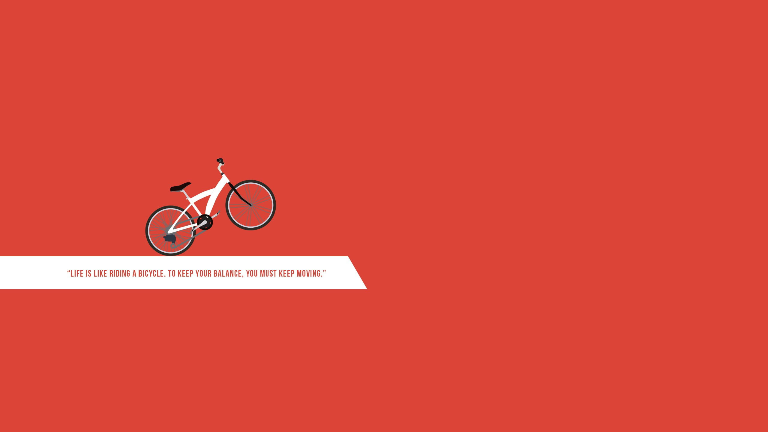 Wallpaper Red Background With Text Overlay, Quote, Bicycle