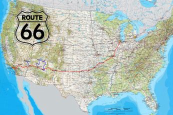 Wallpaper Route 66 Map, Road, Usa, Highway, North America