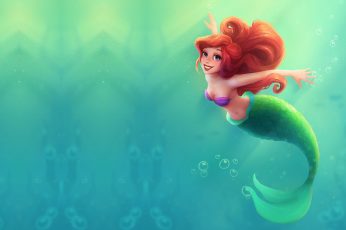 Wallpaper Sea, Water, Cartoon, Tale, Princess, Ariel