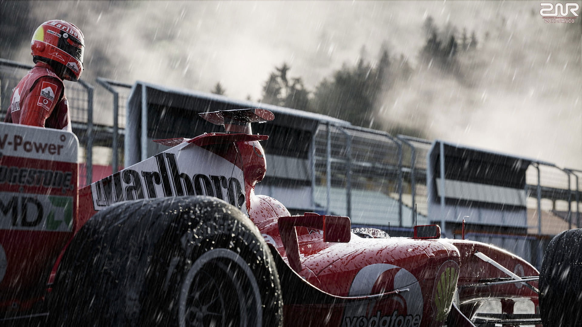 Wallpaper Sport, Machine, Rain, Formula 1, The Car, Schuma