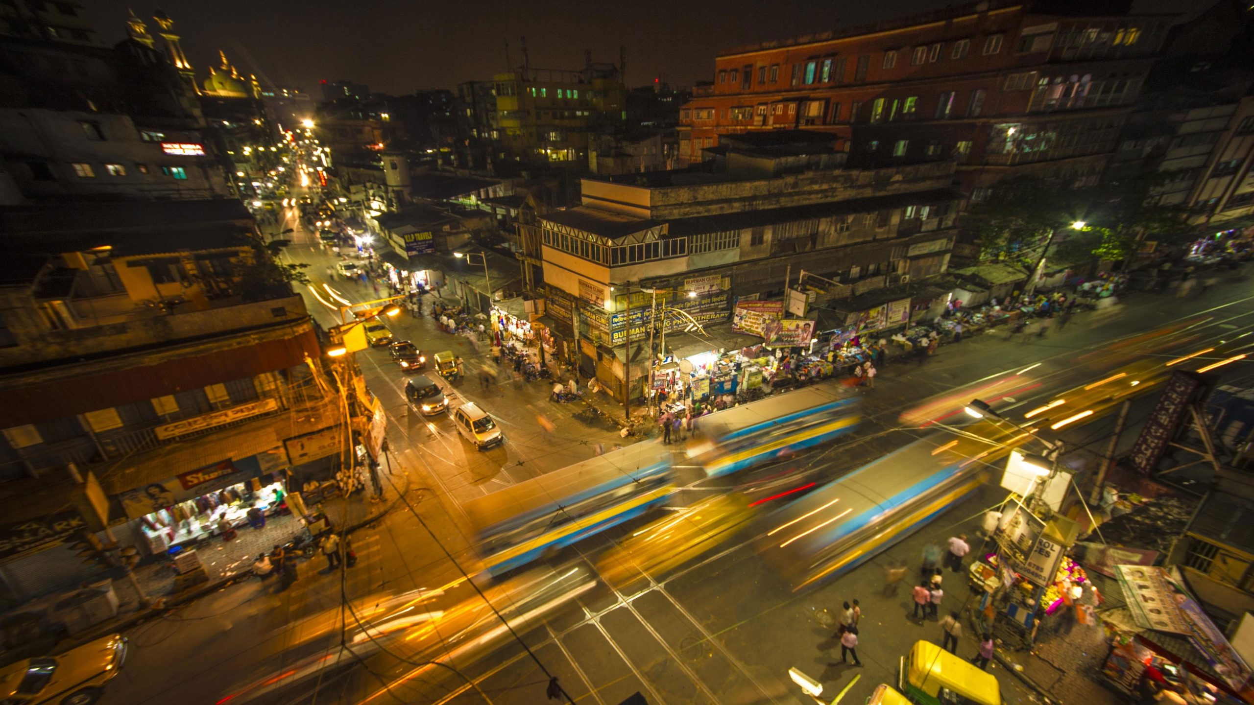 Wallpaper Traffic, City, Road, Travel, Dusk, Kolkata