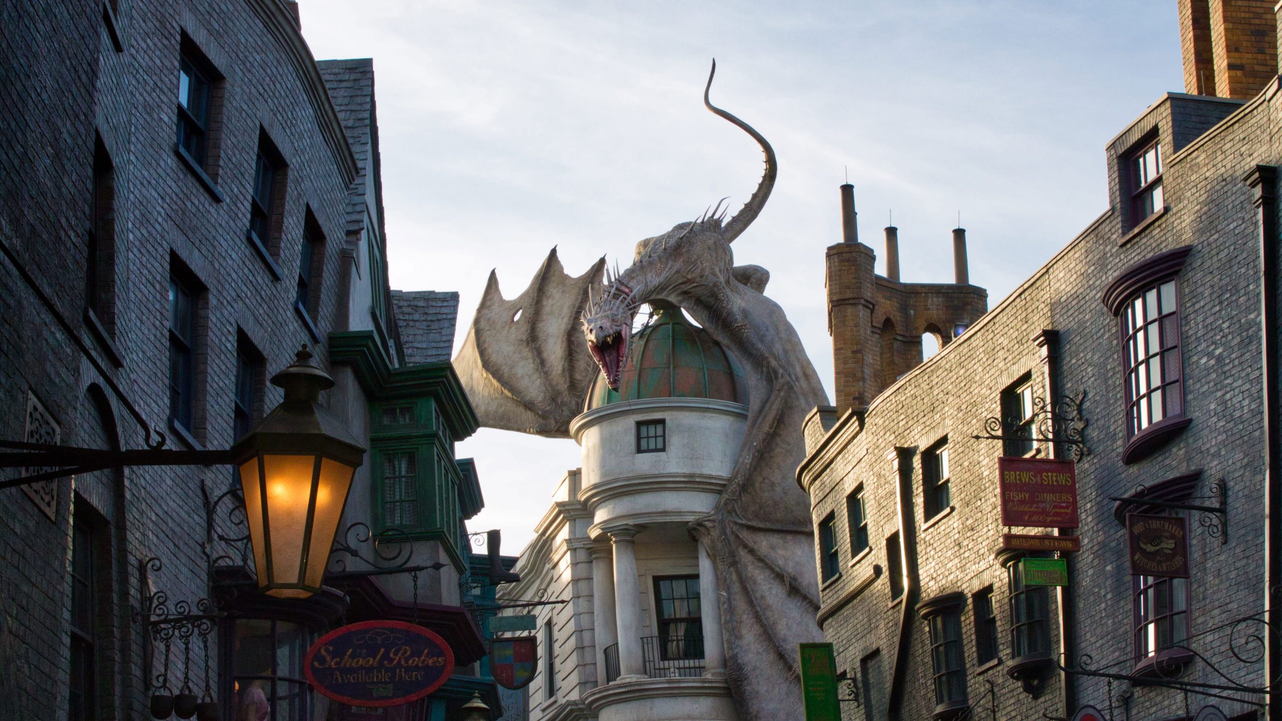 Wallpaper Universal Studios, Harry Potter, Dragon, Hogwart