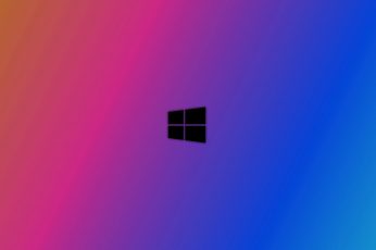 Wallpaper Windows 10, Blurred, Colorful, Logo, Abstract