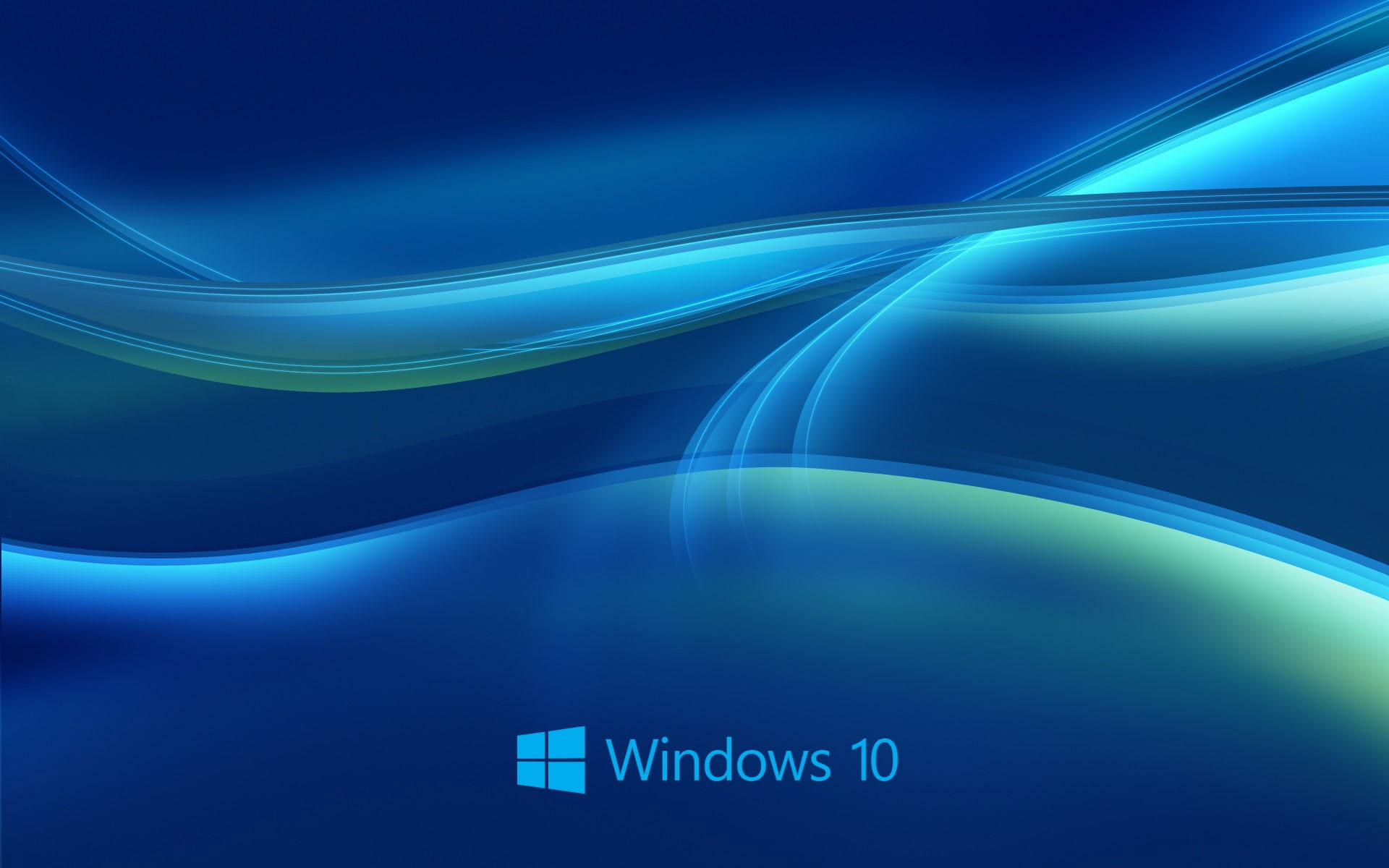 Wallpaper Windows 10 System, Abstract Blue Background