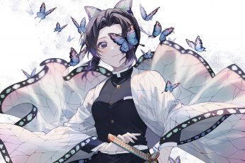Wallpaper Anime, Demon Slayer Kimetsu No Yaiba, Butterfly