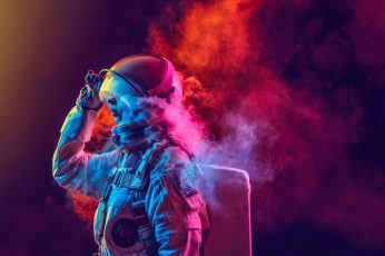Wallpaper Astronaut, Smoke, Colored Smoke, Nasa, Space