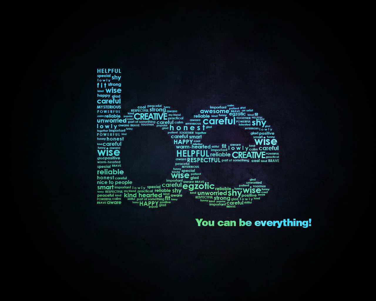Wallpaper Be Word Cloud, Typography, Motivational