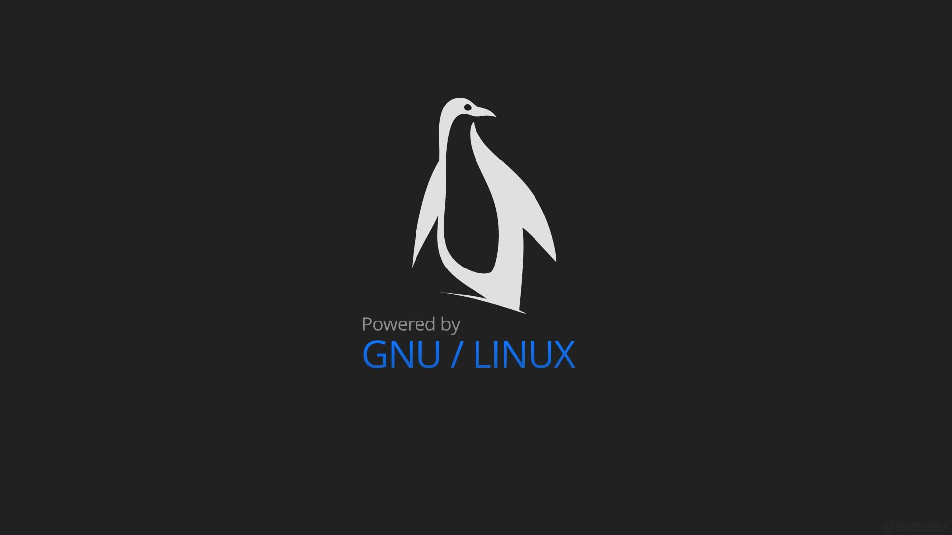 Wallpaper Gnu Linux Logo, Minimalism